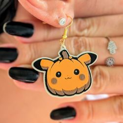 Pikachu Halloween Earrings & Keychain Bundle "PumkinChu"