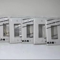 Pallet of EATON White Mid-Size 2-Gang Decorator Wallplates GFCI Covers PJ262W