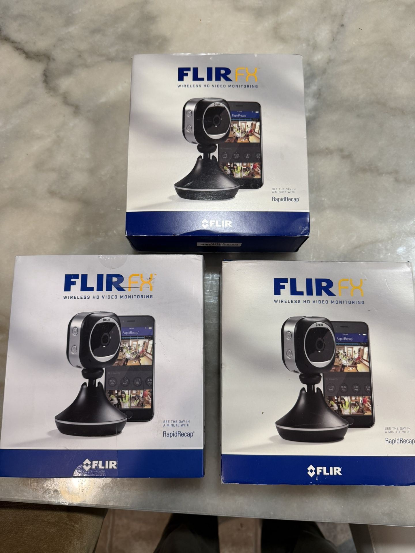 Lot Of 3 Flir FX Wireless HD Video Monitoring Cameras