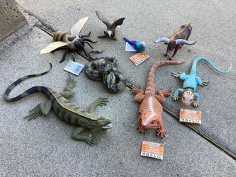 Mixed Safari LTD + Schleich Display Toy Animals Figurines Reptiles Birds Longhorn Bull (VALENCIA) $40