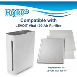 2-Pack Vital 100 Replacement Filter Compatible with LEVOIT 100 Air Purifier, HEPA 3-Stage Activated Carbon Filter Set, Vital 100-RF Part