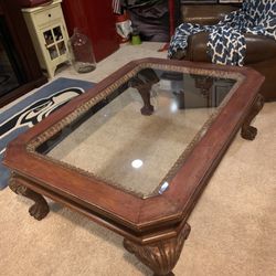 large glass coffee table 