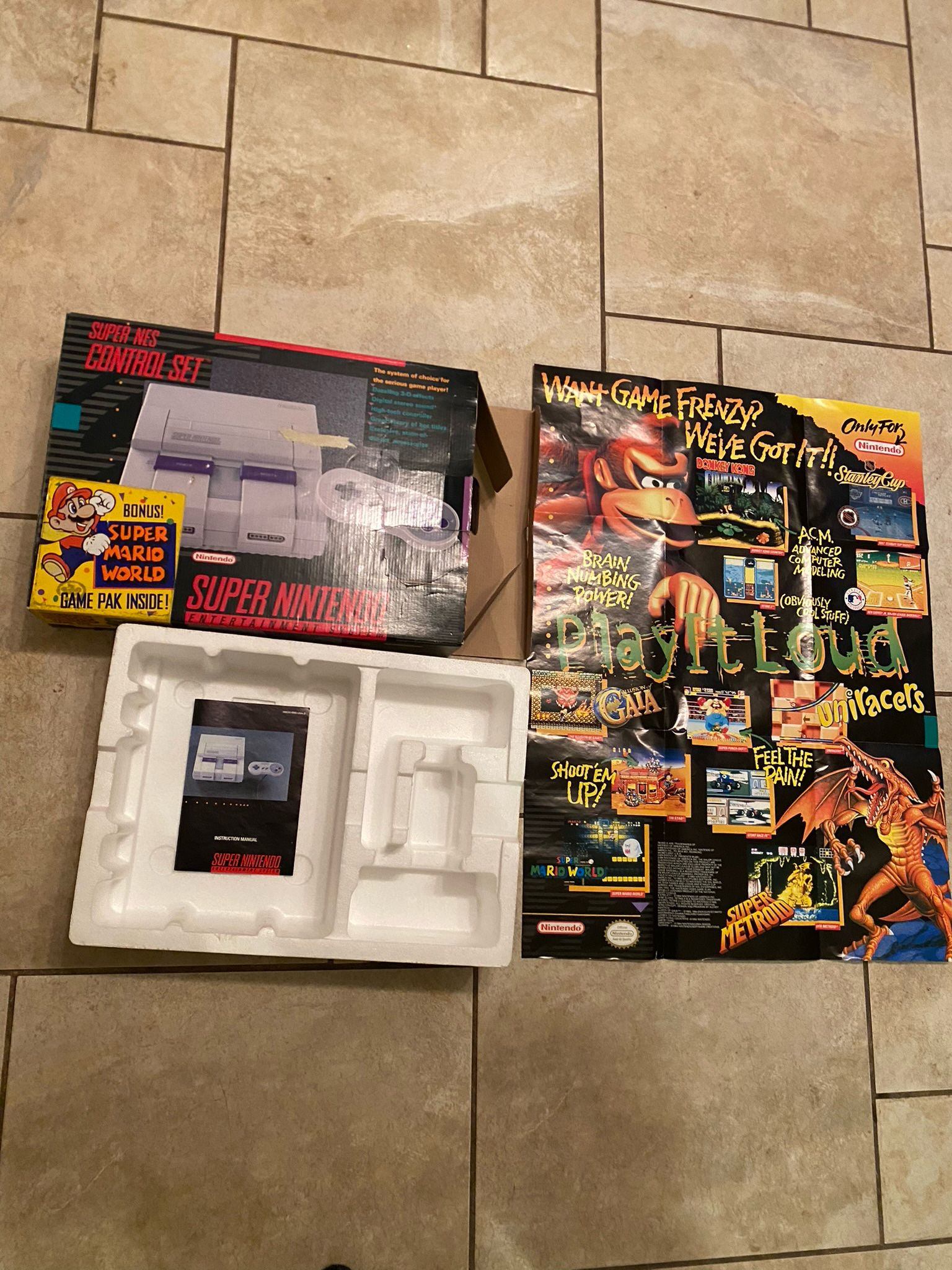 Super Nintendo Box Only! With Extras!
