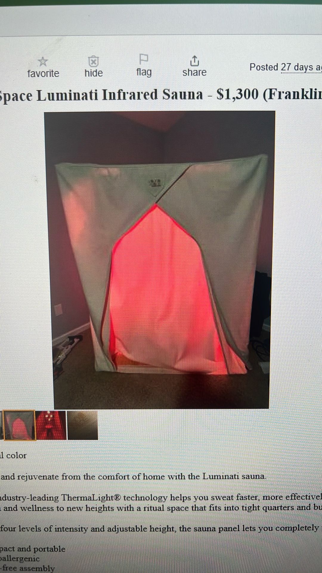 Sauna space Luminati Infrared Sauna