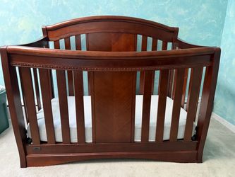 Simmons Kids SlumberTime Convertible Crib Set + Toddler Rail & Mattress Set
