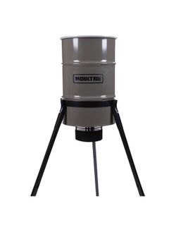 Moultrie 55 Gallon Pro Magnum Tripod Fee Moultrie 55 Gallon Pro Magnum Tripod Feeder, Green Drum, Black Legs der, Green Drum, Black Legs