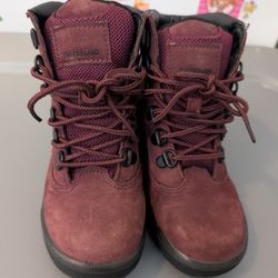 Kids Burgundy Timberland Boots Size 13