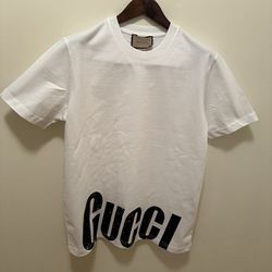 Gucci Men's T-Shirt White&Black Made In Italy 100%Cotton Original 