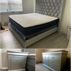 💨PLATINUM KING SIZE BEDROOM SET $995!/ QUEEN SIZE SET $945!  PRICE INCLUDES DELIVERY!!  Price includes delivery! You don’t pay until we deliver!  Cas