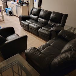 Black Leather Living room set
