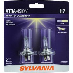Sylvania H7 XtraVision Halogen Headlight Bulbs, Pack of 2