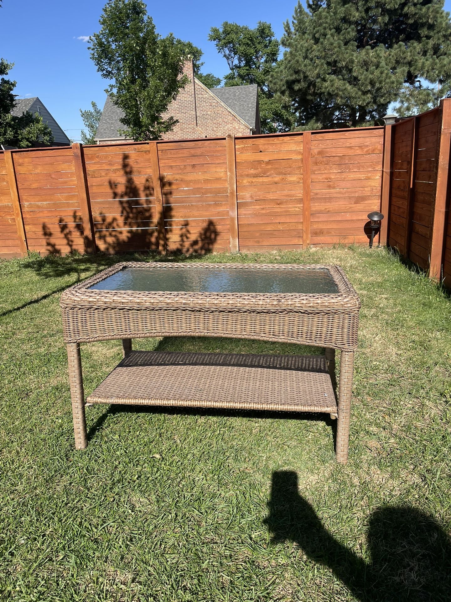 Outdoor coffee table - 34”L x 19”W x 21”H