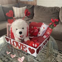 Valentines puppy dog box spa essentials