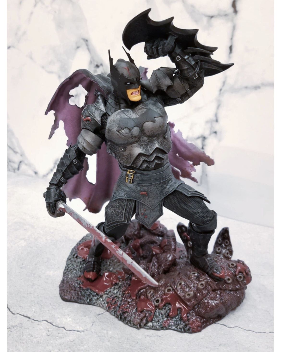 Batman DC Gallery Armored Edition Statue GameStop Exclusive Open Box Preowned