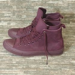 Mens 9.5 Wmn 11.5 Converse Chuck Taylor All Star Leather  Waterproof Hi  Sangria