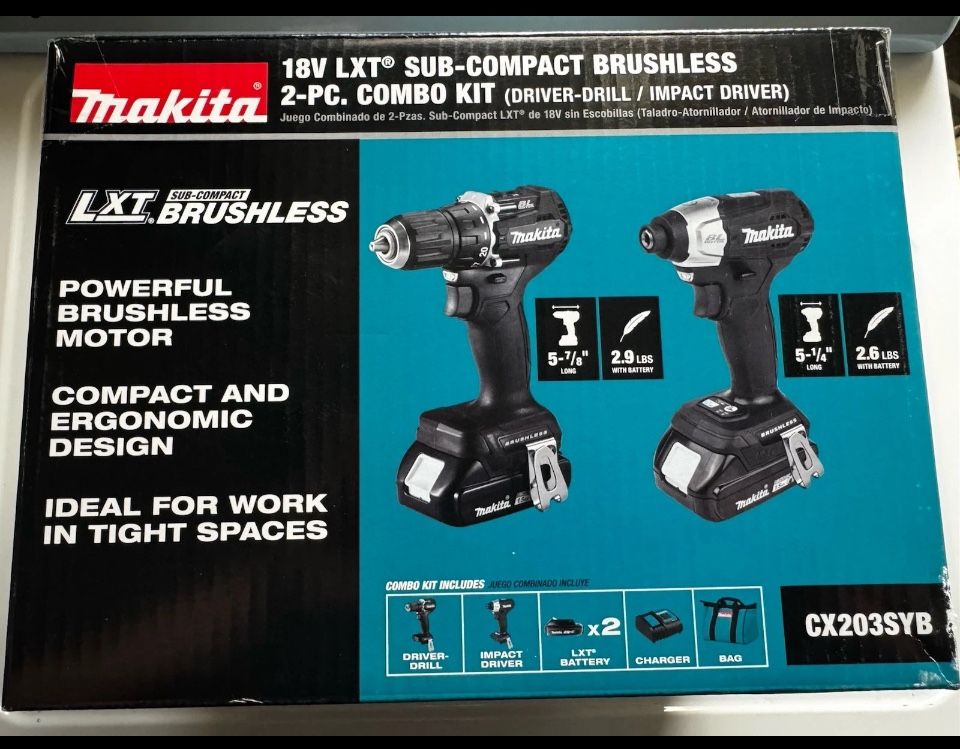 New CX203SYB 18V LXT® Lithium-Ion Sub-Compact Brushless Cordless 2-Pc. Combo Kit