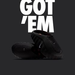 Nike Mind 001 Slide Black chrome 