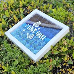 Shadow Box, Blue, Gradient 