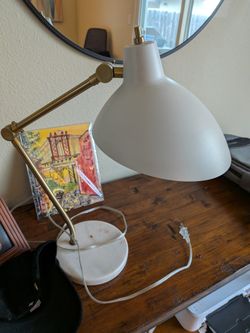 Desk Lamp Gold White Marble Base