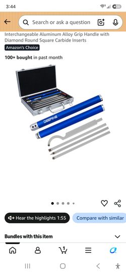 Deepine Carbide Wood Turning Tool Set with Case
