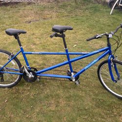 Pacific Dualie Adult Tandem Cruiser Bike, Two-Rider Bicycle for Men and Women, 26-Inch Wheels, 21