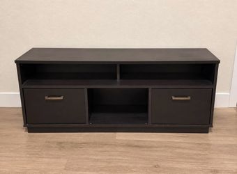 Dark Brown TV Stand with Storage