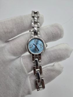 Ellemenno Women's Blue Dial Silver Tone Bracelet Quartz Watch 26138