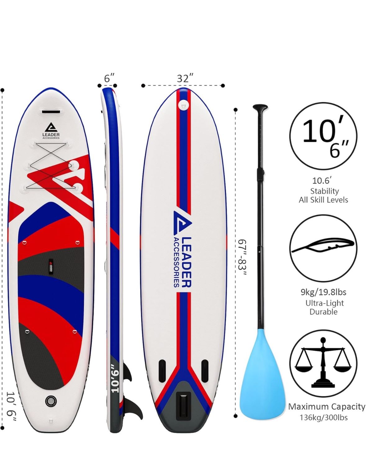 10’6 Inflatable Paddle Board