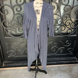 Lularoe long striped cover-up size medium