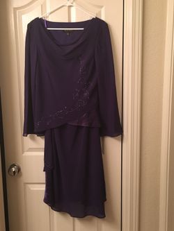 Two piece holiday suit size 10 - purple