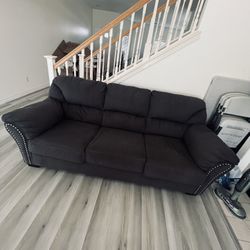 Dark Gray Recliner & 3-Piece Sofa Set – Good Condition (Pick Up Only)