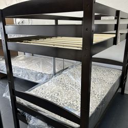 Solid Wood Twin Bunk bed 3 Colors To Choose 