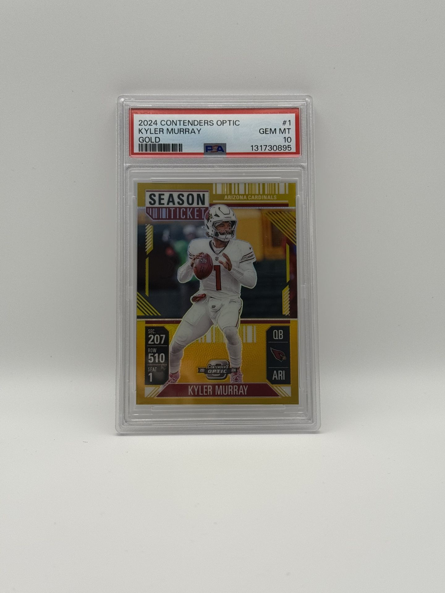2024 Panini Optic Contenders Gold Kyler Murray PSA 10 POP 2 1/10