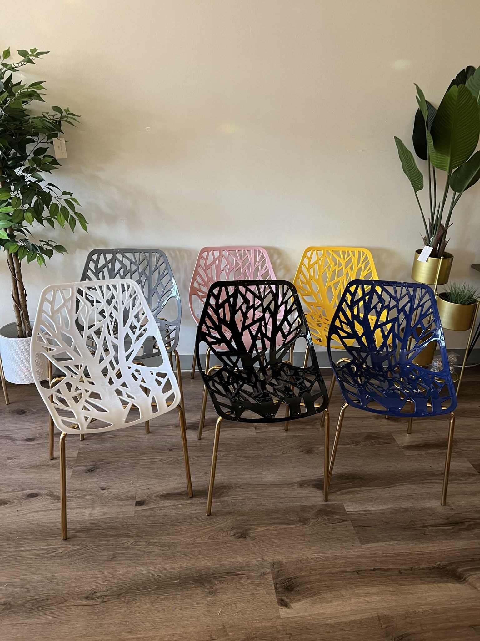 Modern Birch Gold Dining Chairs Pick A Color 