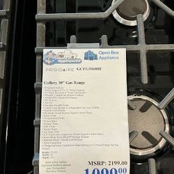 Frigidaire Gallery 30" Smudge-Proof Stainless Steel Slide In Gas Range