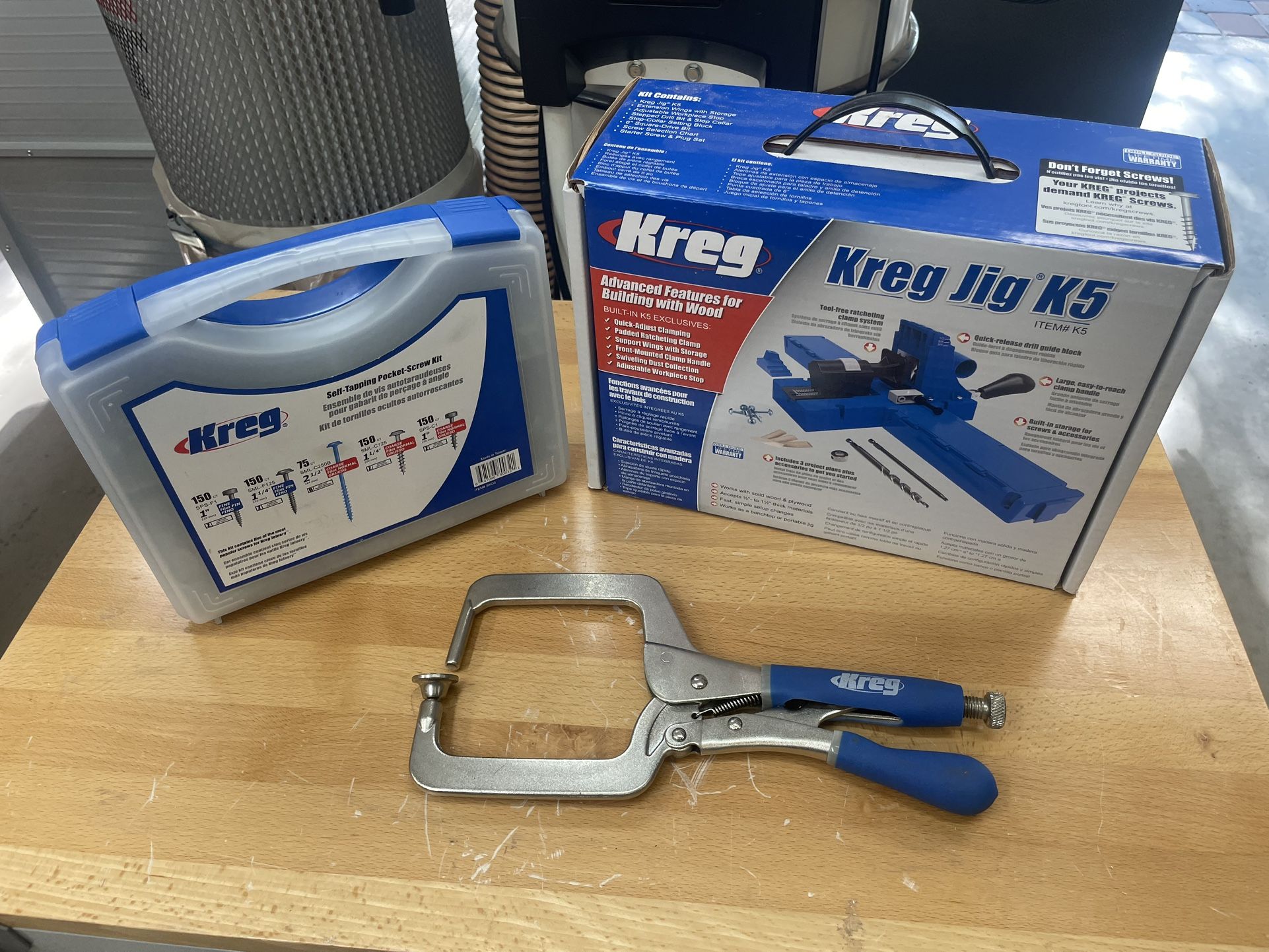 Kreg Jig K5 with Complete Screw Set & Clamp
