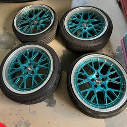ESR Wheels Used Rims Aqua Blue Great Condition