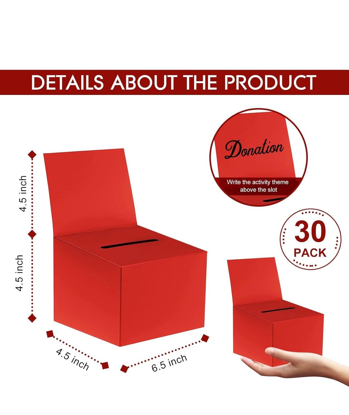 30 Raffle Boxes (Red)