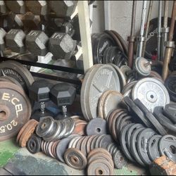 SELLING STANDARD 1 INCH PLATES  ($1 LB.=(PAIRS OF) :  50s  = $100 /  25s =  $50 / 10s = $20/ 7.5s= $15 / 5s = $10/  2.5s=$10 = Bars Are Also Available