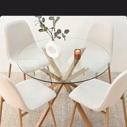 Round Glass Dining Table