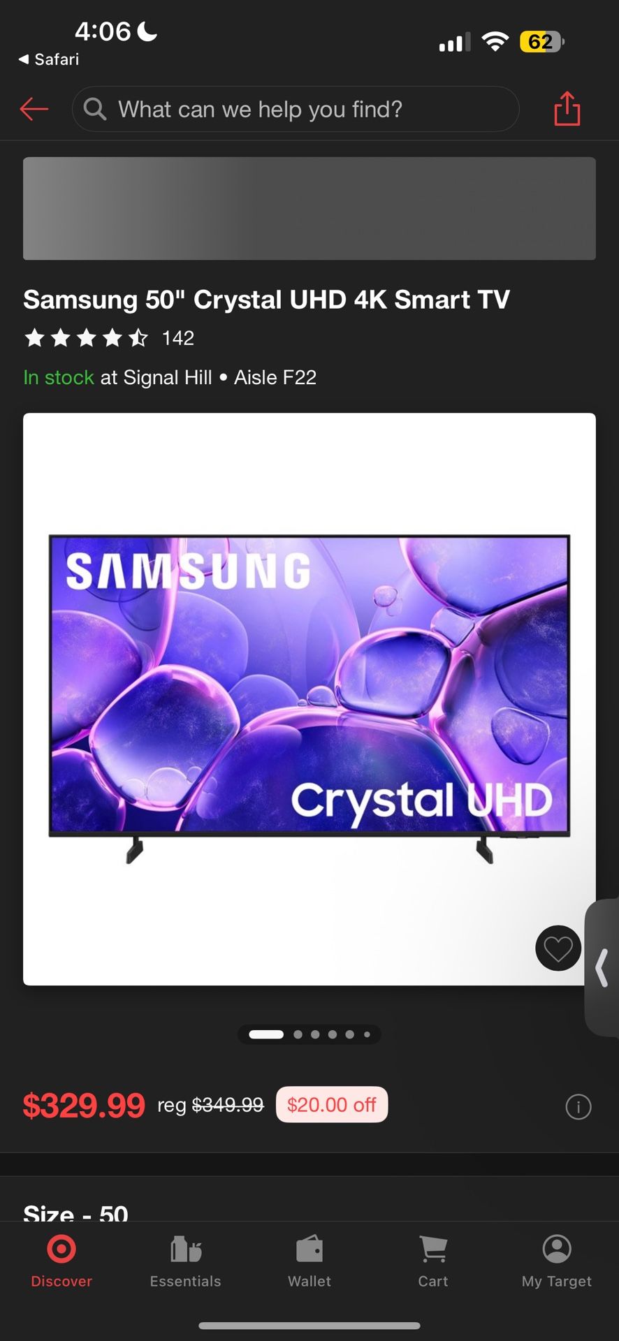 50inch TVs