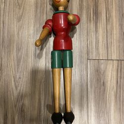 Vintage Wooden Pinocchio 