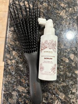 NEW MAKARI HAIR GROWTH & ANTI-BREAKAGE SERUM AND ANYI-BREAKAGE BRUSH $12!!