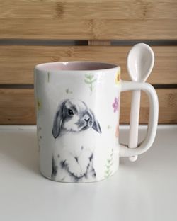 Jumbo Bunny Coffee Mug w/ Spoon
