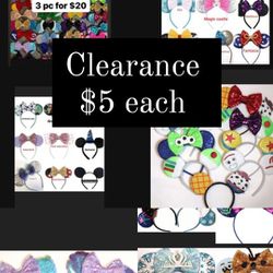Clearances!!!Halloween Pink Girly Inspired Mickey Minnie Mouse Mommies Halloween Costume Ears Headband