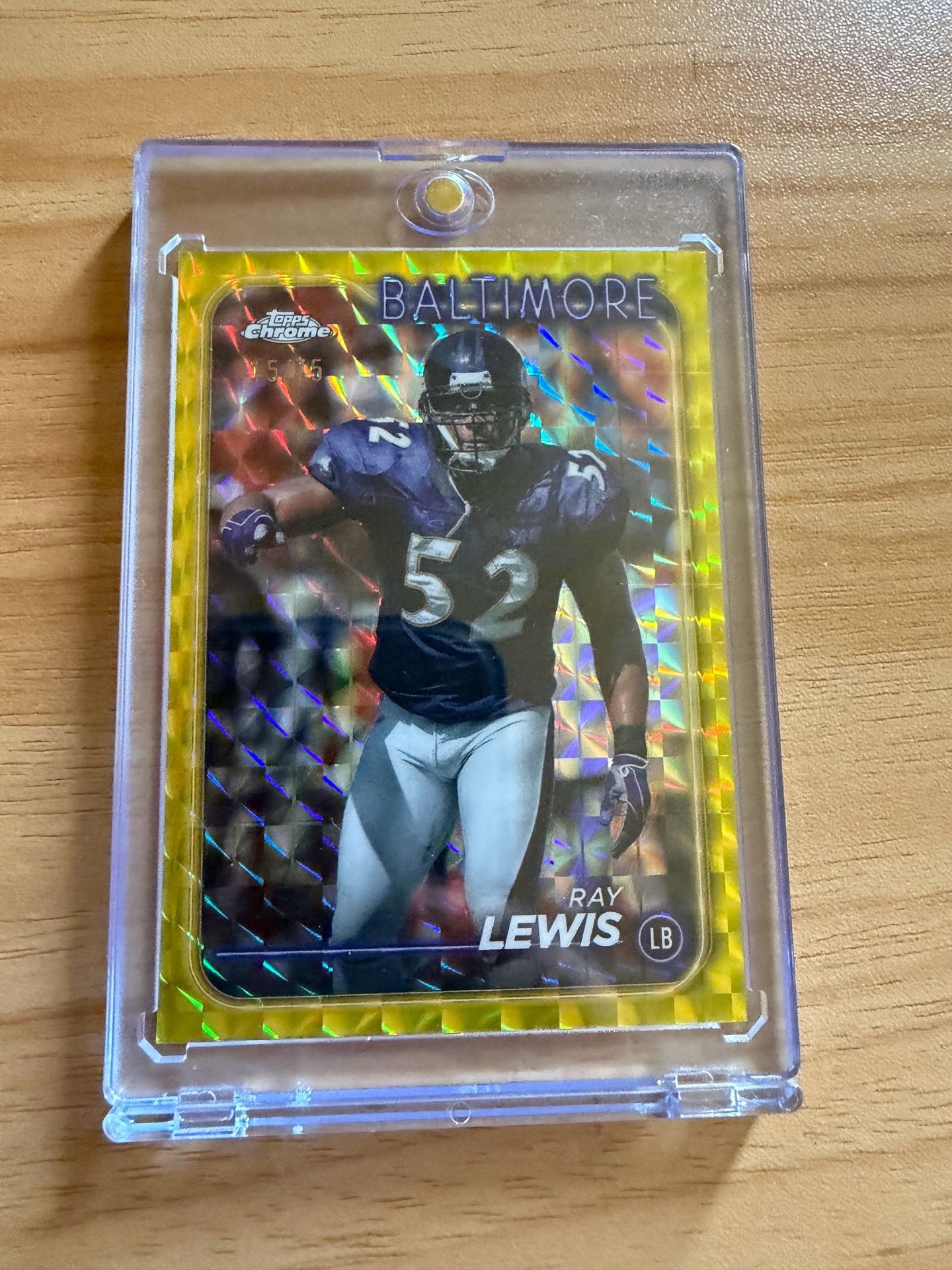 2024 Topps Chrome Gold Geometric Ray Lewis /75