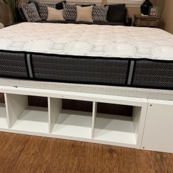 New Full Size Mattress With IKEA Storage 