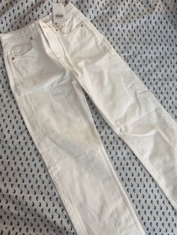 MANGO High-waist straight jeans with opening