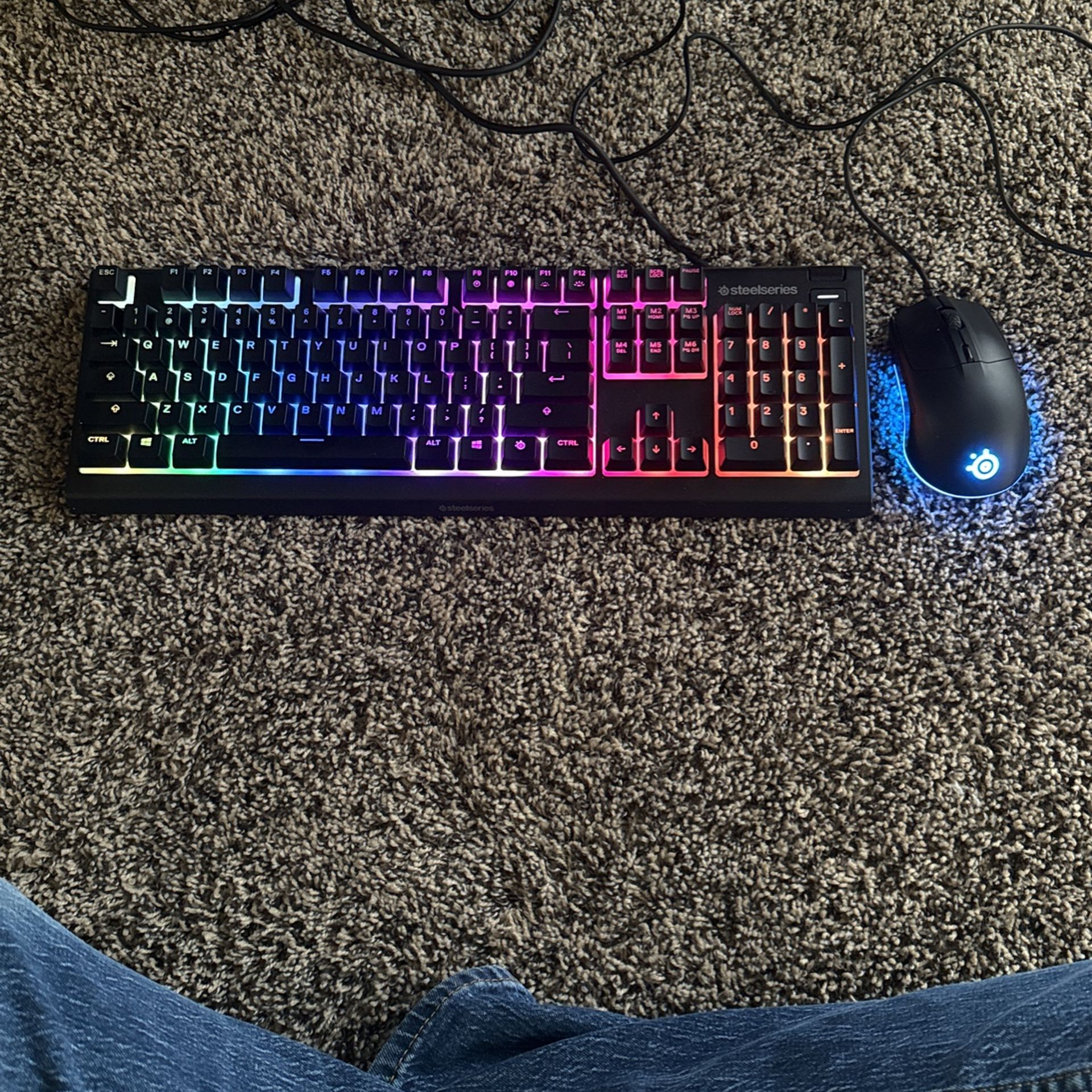 LED Steel Series Keyboard An Mouse