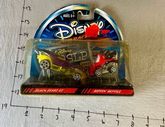 Disney Wild Racers Black Heart GT & Rippin' Reptile Die-Cast Cars 2002 new